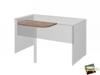 Столешница приставная L-81 таксония шоколадная 700*380*25 мм (Ш*Г*В)