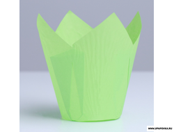 Форма бумажная "Тюльпан" 5 х 8 см Зеленый 1шт