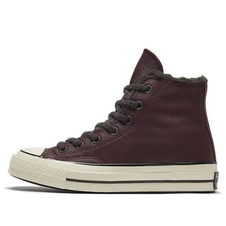 Зимние кеды Converse Chuck 70 Cozy Club бордовые