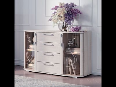 Флорида Комод (лдсп) (Ясень белый), Ш1300хВ770хГ446