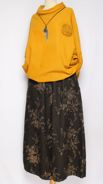 Рубашка "Вельвет хомут роза" горчичная, лайм до р.56