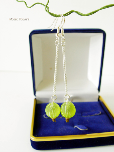 Серьги-цепочки "Крыжовник".