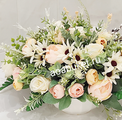 Композиция из искусственных цветов - Патрисия малая № МК015 - Купить на сайте АОАБУКЕТ