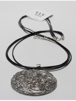 Подвеска "Плетёный круг" серебро