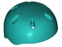 Minifigure, Headgear Helmet Sports with Vent Holes, Dark Turquoise (46303 6469022)