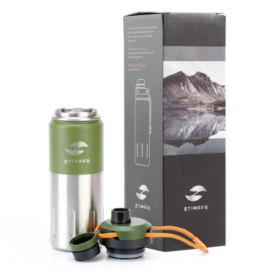 Термобутылка Stinger 0.5л Зеленый Мох