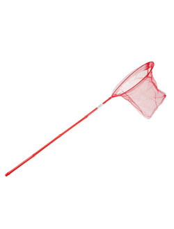 Сачок детский, бамбуковая ручка в горох 60 см, d=25 см, цвета МИКС