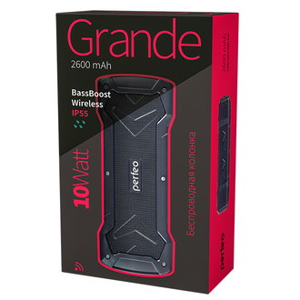 Bluetooth-колонка «GRANDE» FM, MP3 microSD, AUX, мощность 10Вт, 2600mAh