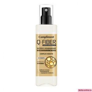 Compliment Q-Fiber Экспресс-Кондиционер Восстановление волос KERATIN COMPLEX 200мл