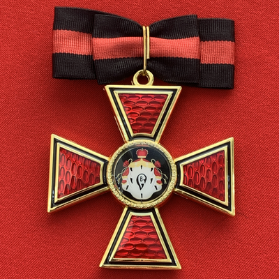 Орден Святого Владимира 1-й степени, с бантом из муаровой ленты. Полноразмерная копия LUX! Лот № 73.