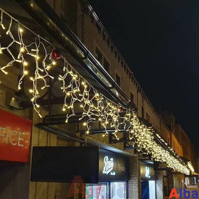 Бахрома 3*0.6 м БЕЛЫЙ ТЕПЛЫЙ, мерцание IP 65