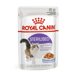 Royal Canin (Роял Канин) Sterilised Влажный корм (пауч) для стерилизованных кошек, кусочки в желе, 85 г