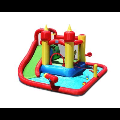 Надувной батут и водная горка «Супер скольжение»