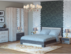 Композиция Спальни Версаль-1 Дуб сакраменте/Ясень анкор