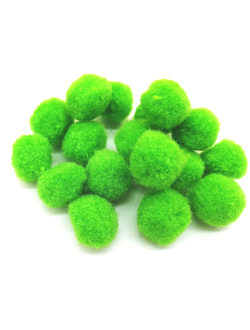 Помпоны декоративные, 25 мм зеленые (упаковка 20 штук)