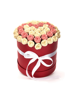 Букет из шоколадных роз "Розовое сердце"