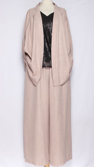 КОСТЮМ БРЮЧНЫЙ "ДВОЙКА ЖАКЕТ" бежевый р.48,50,52