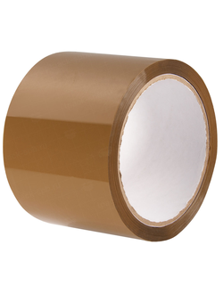 Клейкая лента 75мм/66м ШИРОКАЯ 40мк КОРИЧНЕВАЯ