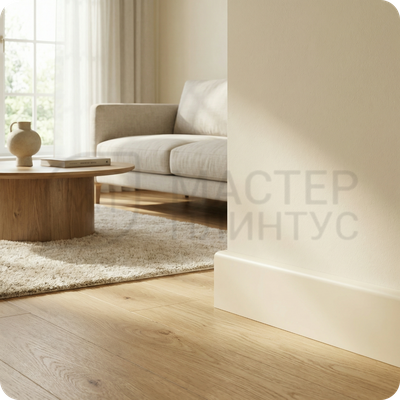 Плинтус МДФ TeckWood 80х10х2150 мм. RAL 9010