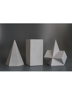 Набор гипсовых геометрических тел (15 шт.)