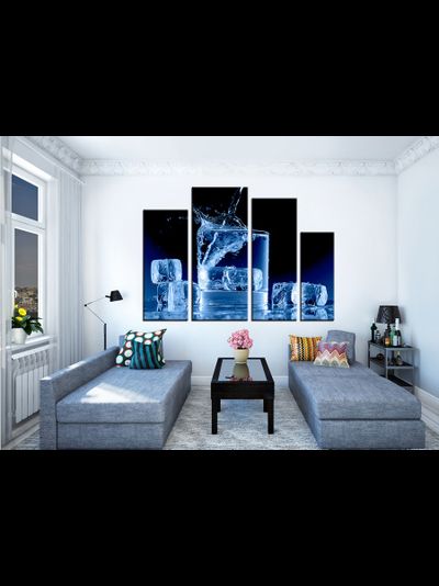 Модульная картина "Кубики освежающего льда"