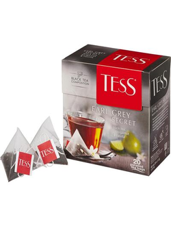 Чай Tess Earl Grey Secret бергамот и ваниль 20 пакетиков