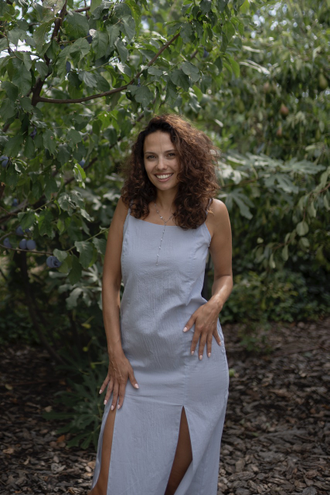 Сорочка из батиста (голубая)