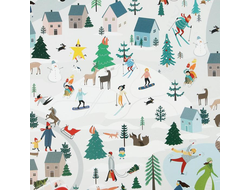 Бумага упаковочная «Зимний город»