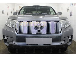 Защита радиатора Toyota Land Cruiser Prado 150 2017- chrome низ PREMIUM