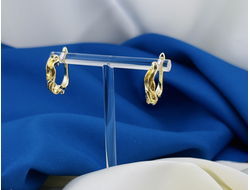 Швензы с английским замком, латунь, покрытие позолота,  размер 19*5,5 мм