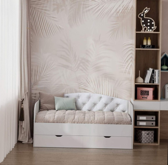 Кровать-диван Oleander 190 на 80 (Пудровый)