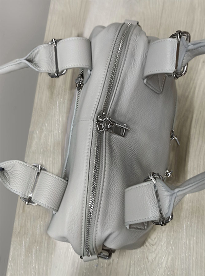 (АРТИКУЛ: 9948/52) СУМКА ЖЕНСКАЯ, НЕБОЛЬШАЯ, НАТУРАЛЬНАЯ КОЖА, СЕРАЯ, С ПЛЕЧЕВЫМ РЕМНЕМ