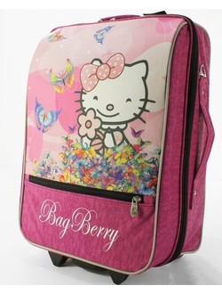 Детский чемодан BagBerry Hello Kitty (Хеллоу Китти) фуксия