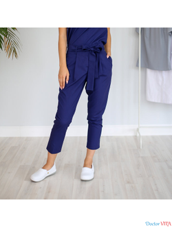 Брюки-бананы DOCLIKE DL216 Ниагара синие