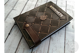 ежедневник из натуральной кожи, блокнот по мотивам фильмов о Гарри Поттере