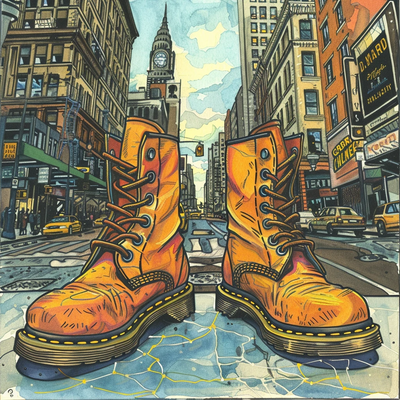 Ботинки Dr. Martens 1490 Vetemens черные с розовым