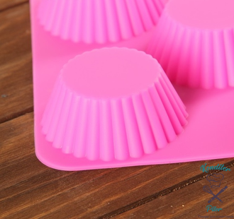 Форма для выпечки «Круг. Риб», 18×18 см, 5 ячеек (6,5×6,5×3,5 см), цвет МИКС