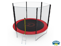 Батут с сеткой DFC PELPO 10ft с лестницей, RED