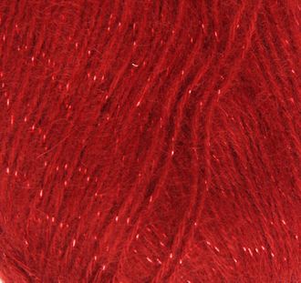 Красный, арт. 106 Angora gold SIMLI 5% металлик 10% мохер 10% шерсть 75% акрил 100 гр/500 м