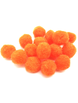 Помпоны декоративные, 25 мм белые(упаковка 20 штук)