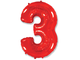 Фольгированная цифра-Красная