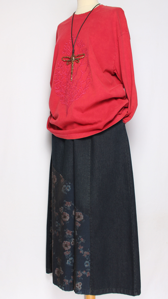 Джемпер ХЛОПОК "Дерево жизни" красный, зеленый, шоколад  до р.54