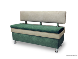 Кухонный  ДИВАН "ФОРУМ-4" Зеленый/Слоновая кость