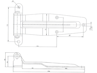Петля 240мм неражавеющая на выступ