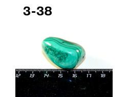 Малахит натуральный (галтовка) Заир №3-38: 29,8г - 31*21*19мм