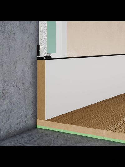 Плинтус скрытого монтажа PRO DESIGN черный RAL 9005