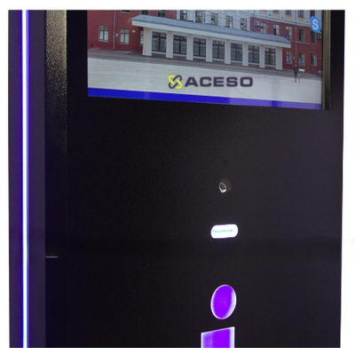 Терминал информационный «Tactile-VERT-1(43)V», тактильно-сенсорный, со стандартным ПО, с интегрированным комплексом видеокамер, с индукционной системой, М3