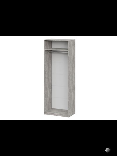 ШК 5 800 шкаф двустворчатый распашной Цемент светлый/Белый шагрень