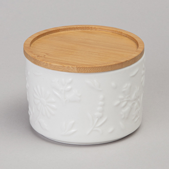 Набор банок с дер.крышкой "Цветочная история"  9*6,5 см 225 мл