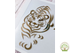 Трафарет 45x36 см с зеркальным декором "Тигр"/золото